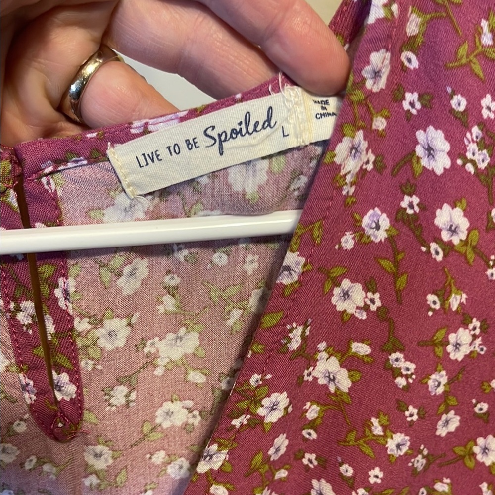 Floral Pink Mini Dress - Picture 2 of 8